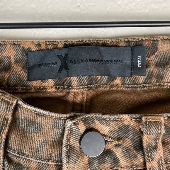 Alexander Wang Denim Cult Jeans Leopard Size 25 - Picture 3 of 9